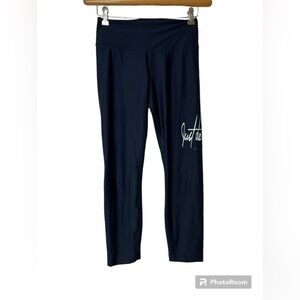 Nike Just Do It Cropped Workout Leggings Navy Blue Size Small